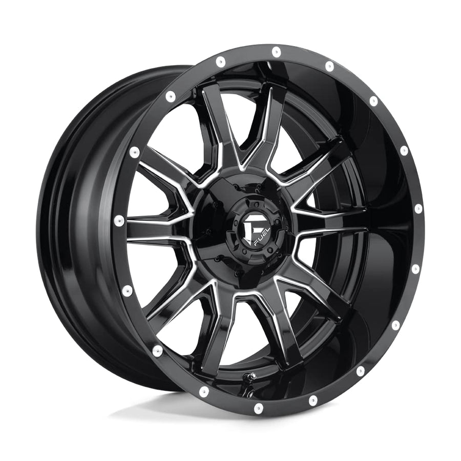 1PC Fuel D627 20X10 6X135/5.5 GL-BLK-MIL -19MM - D62720009846US