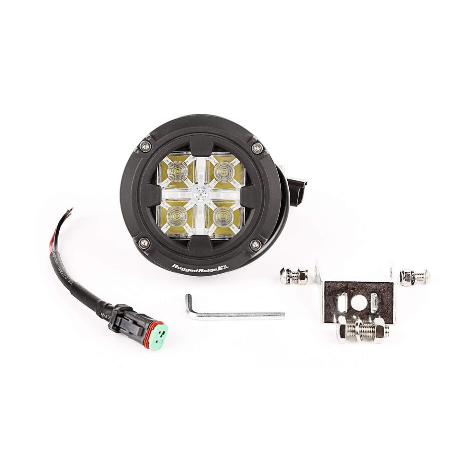 Light Kit, Rugged Ridge 3.5 inch Round, Combo High/Low Beam | 15209.31