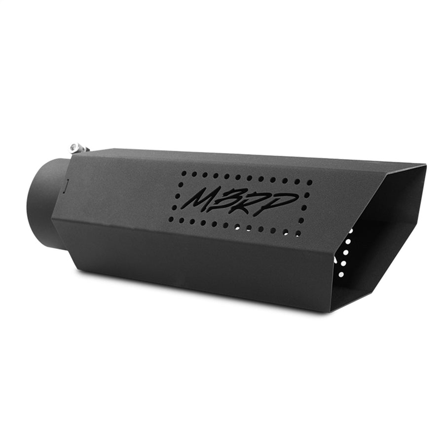 MBRP Hex Tip Universal 4in Inlet 16in Length w/o Logo - Black Coated