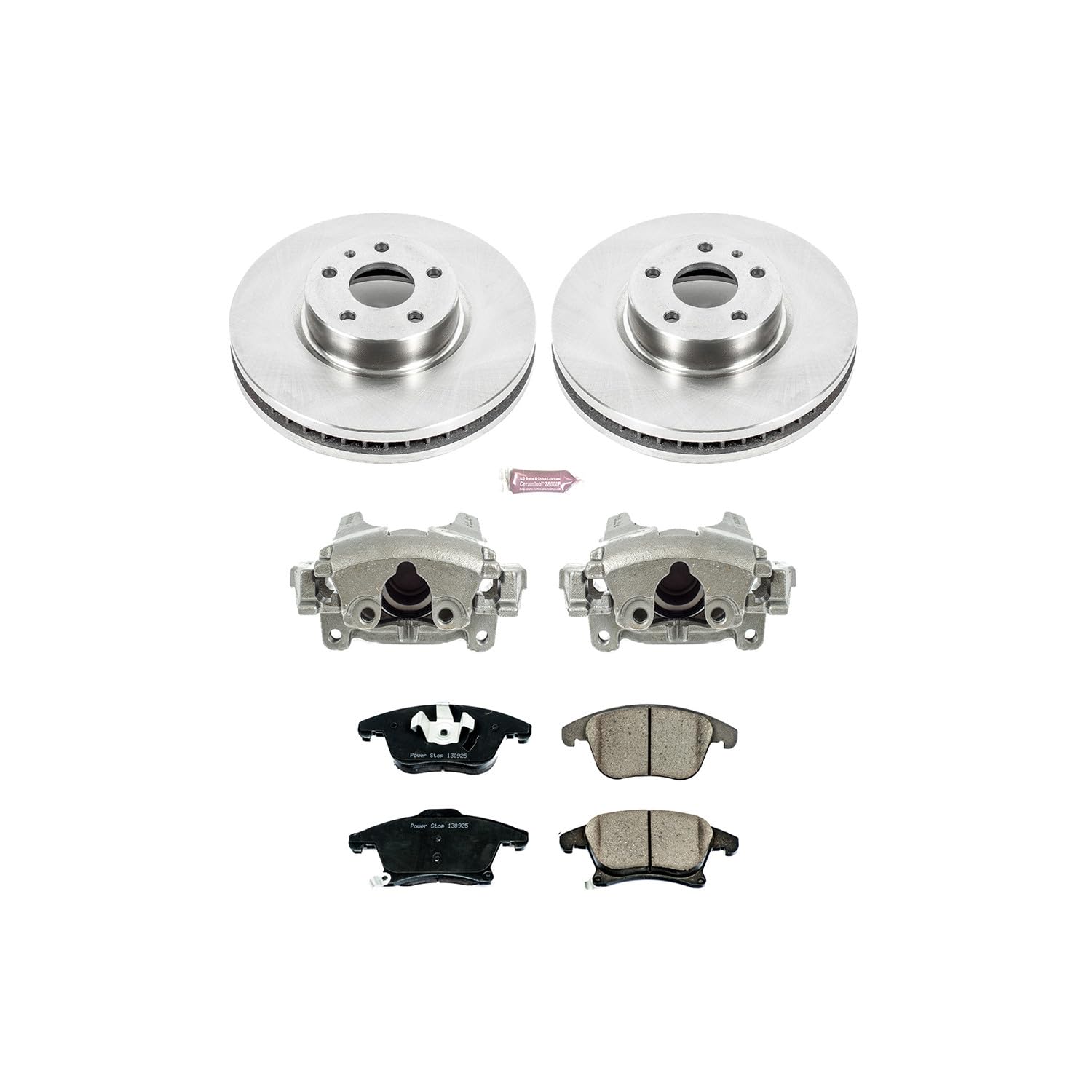 Power Stop KCOE6399 Stock Replacement Front Brake Kit (with Calipers) For Ford Fusion 2013-2020, Lincoln MKZ 2013-2016 [Model Specific]