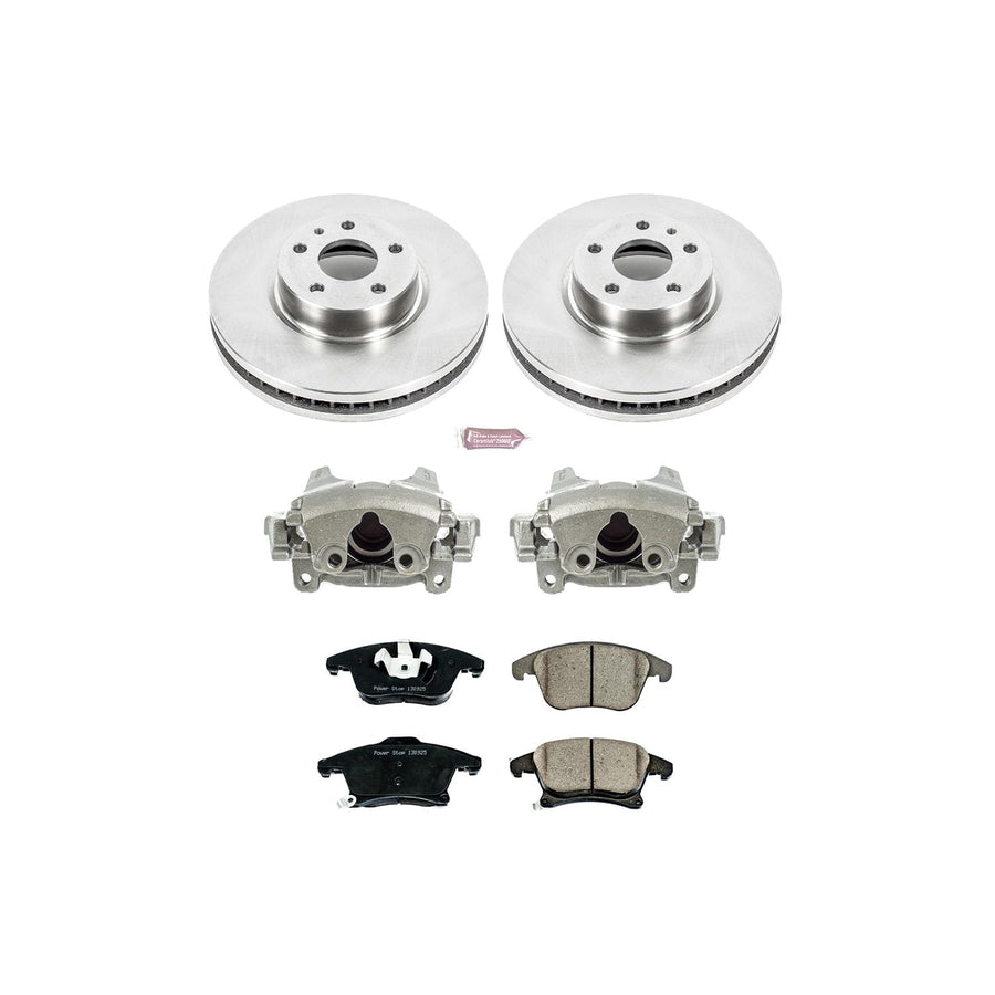 Power Stop KCOE6399 Stock Replacement Front Brake Kit (with Calipers) For Ford Fusion 2013-2020, Lincoln MKZ 2013-2016 [Model Specific]