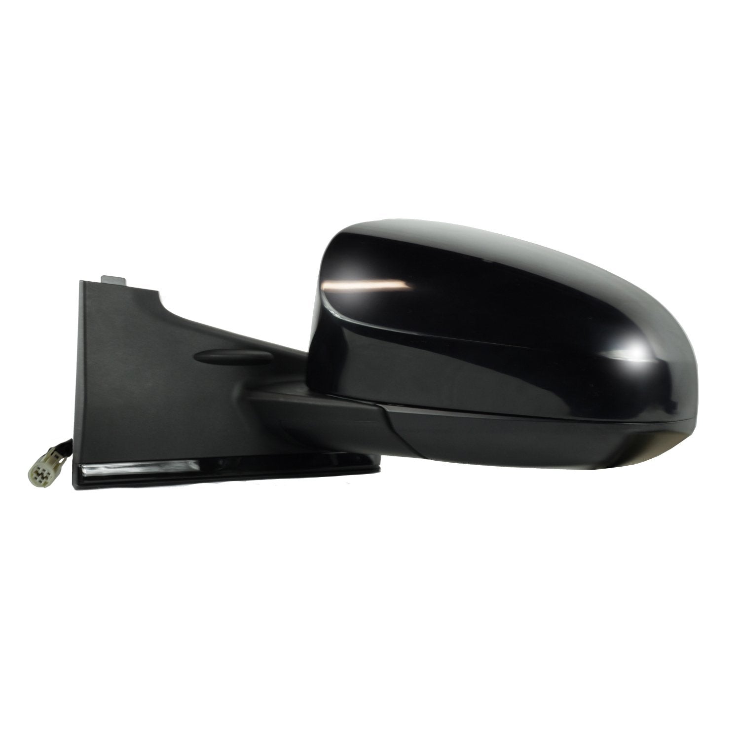 Mirror Driver Side for Toyota Yaris Hatchback CE, L, LE Models, France Built, Textured Mount, w/PTM Cover, w/Textured Strip on Bottom Mount, Foldaway, Power