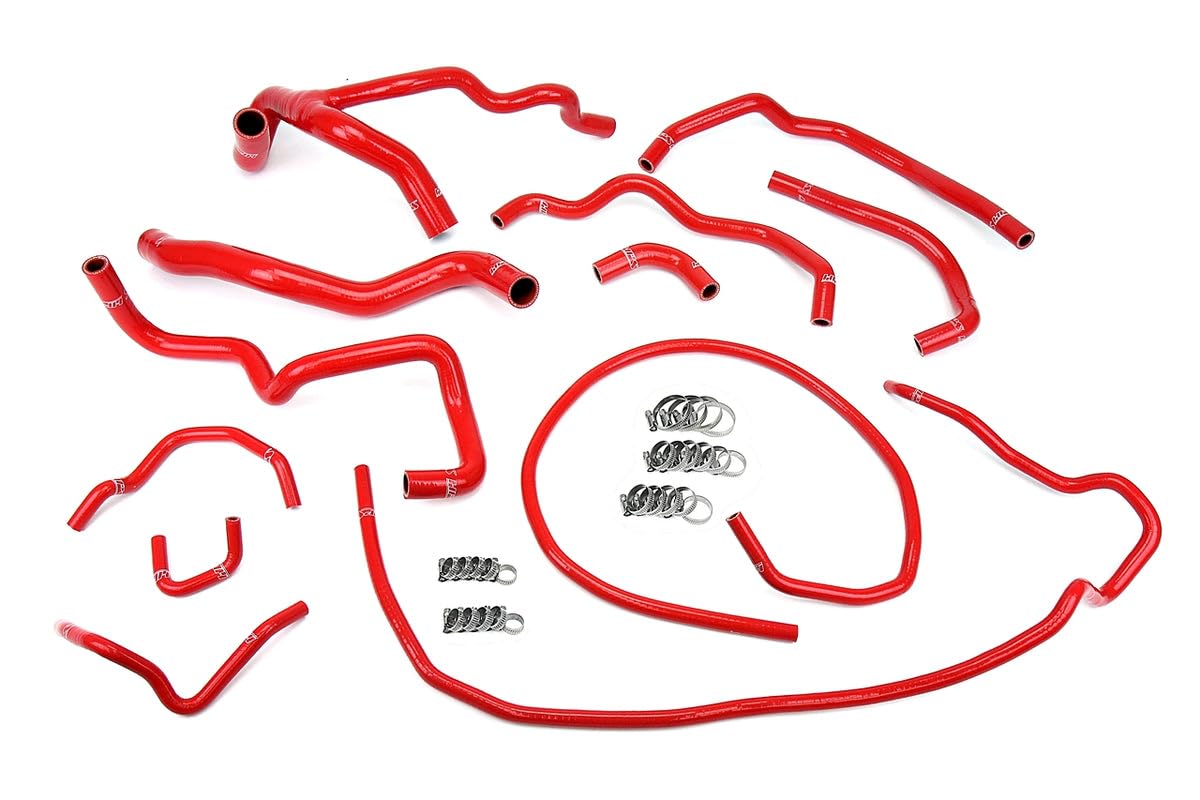 Silicone Radiator and Heater Hose Kit HPS 57-1512-RED Coolant