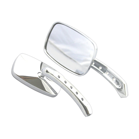 Chrome Motorcycle CIPA Rectangle Small Mirror Kit 01944