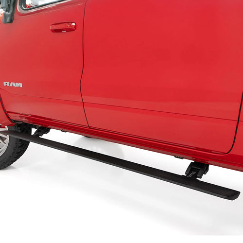 Power Running Boards Rough Country for Ram 1500 Crew Cab (2019-2026) 1500 TRX (2021-2024) - Dual-Motor Electric Retractable Side Steps with LED Truck Step Lights