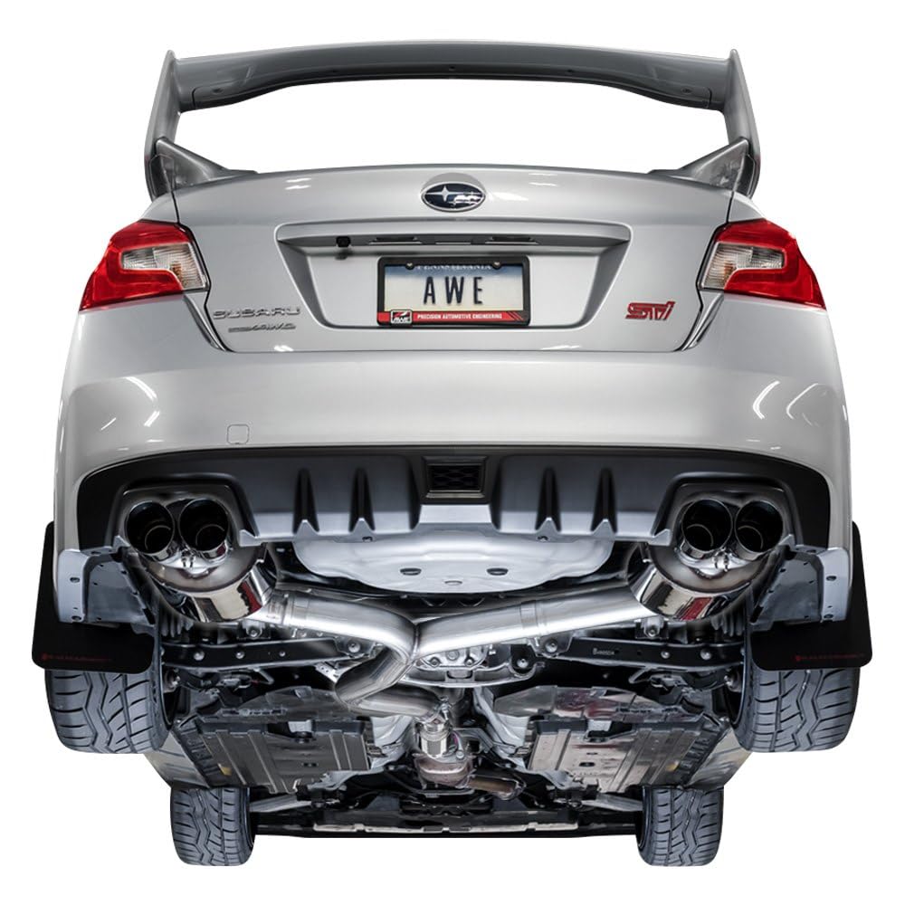 Subaru STI / WRX Sedan AWE Tuning Touring Exhaust - Diamond Black Tip (102mm)