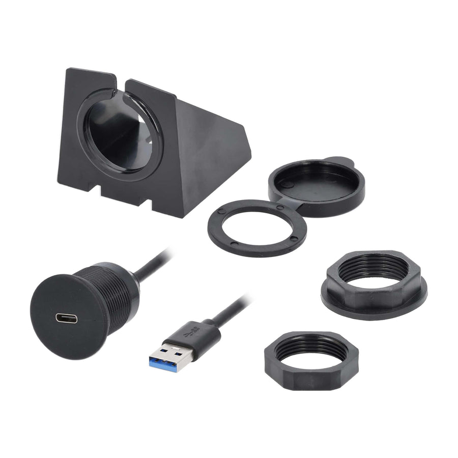 USB Type C Male to Metra Brands USB A Female 3.0 1 Ft.