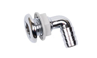 90 Degree Thru-Hull Fitting T-H Marine | 3/4" Chrome Plated Hose Barb for Durable Marine Connections | UV Stabilized Plastic for Longevity | Easy Installation for Maintenance and Replacement