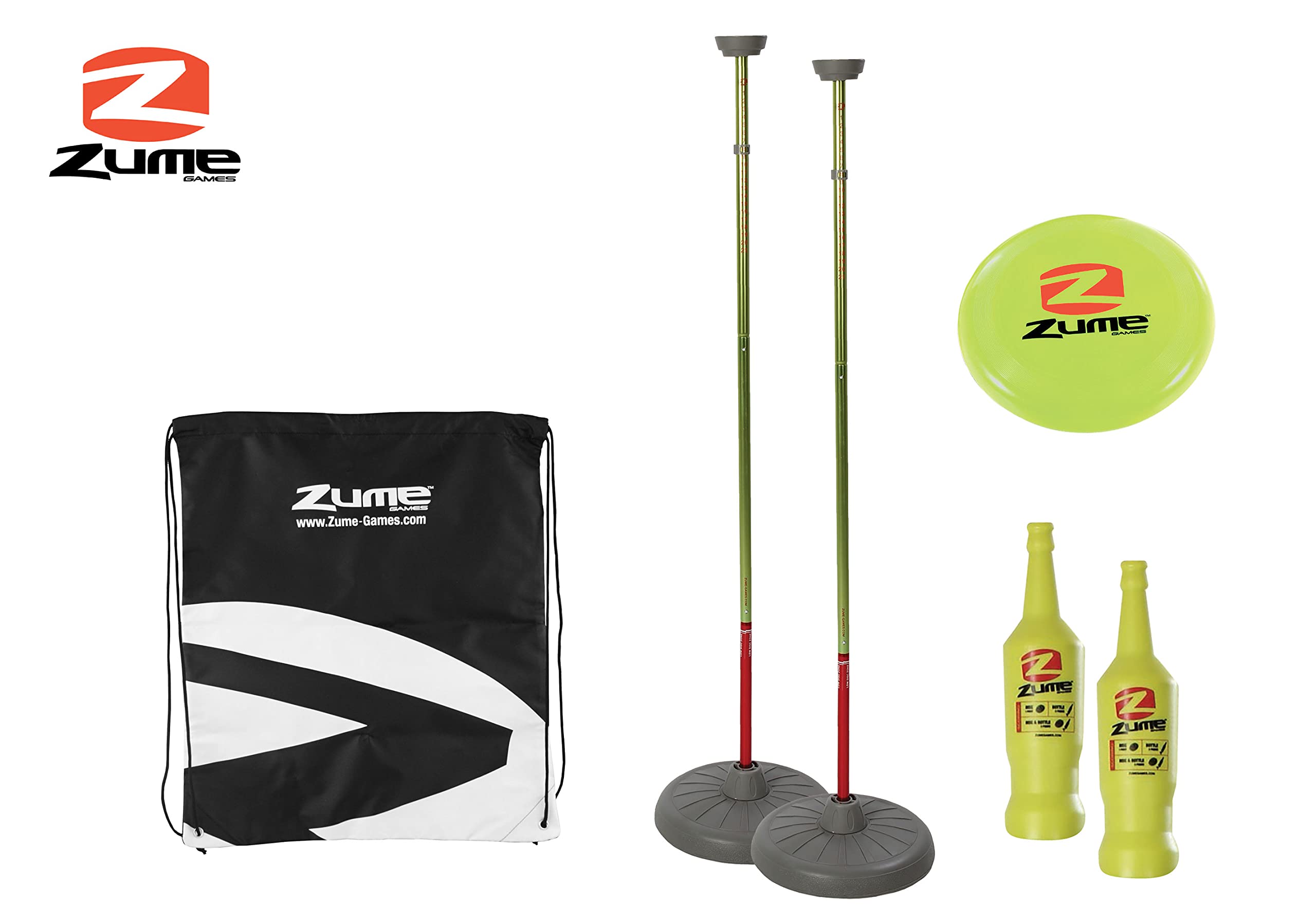 Zume Games Outdoor Target Game Bottle Battle Disc-Throwing for Ages Six and Older