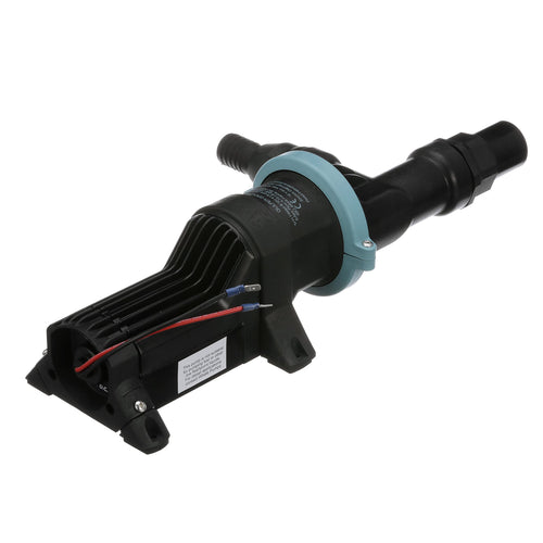 Whale BP4772 Mk 3 Gulper Grouper Fishbox Discharge Pump, Evacuation Pump for Fishbox, Livewell or Baitwell, 12V DC, 10 Amps, 1 Inch/1 ½ Inch Hose Connections, 4.22 GPM Flow Rate, Black/Blue, 12-volt