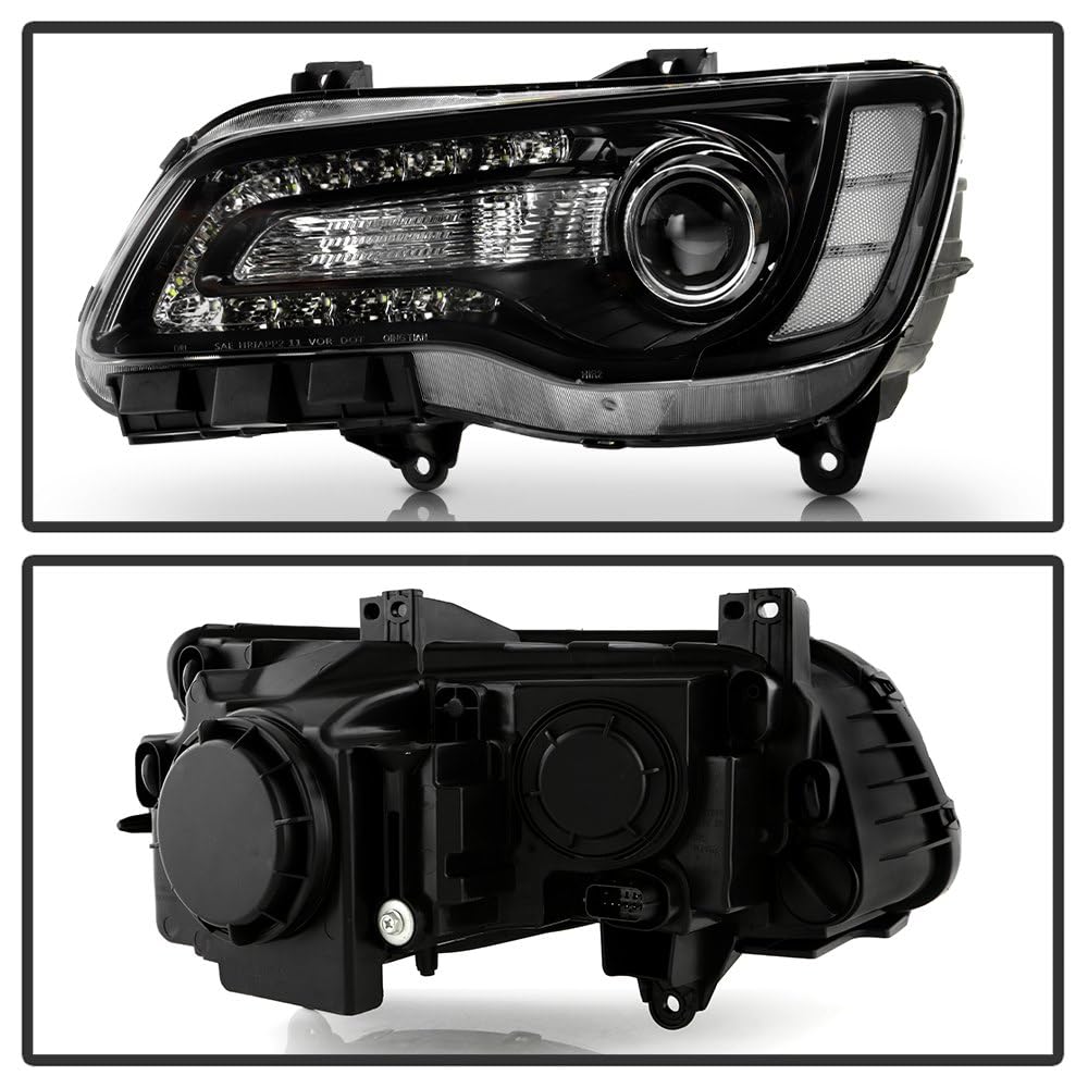 Chrysler 300 Spyder (OE) Halogen Only 2015-2023 (Won‘t Fit HID Models) Black Bezel Driver Side Headlight -OEM Left