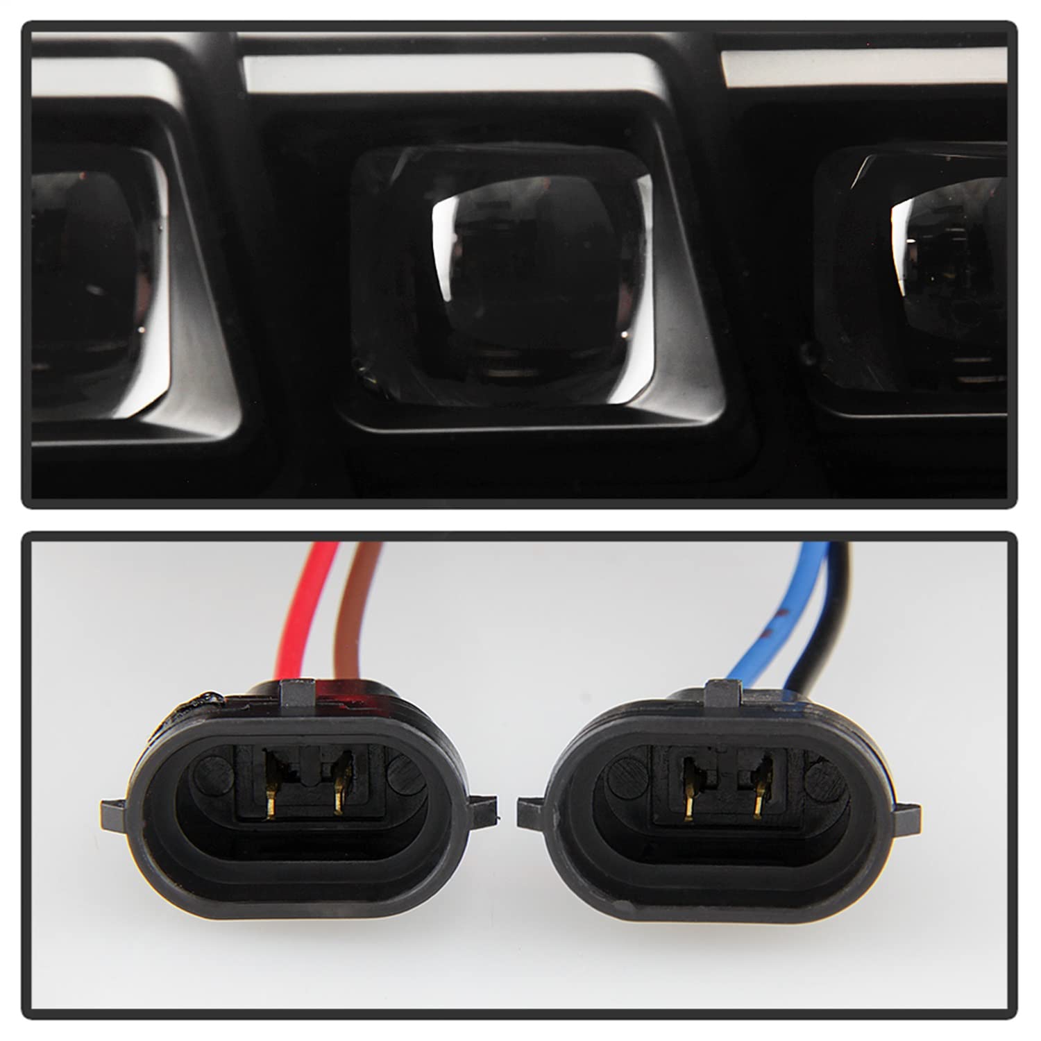Projector Headlight Spyder - (PRO-YD-TT16LEDAP-BK) Apex