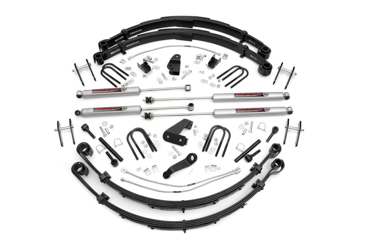 6" Lift Kit Rough Country for 87-95 Jeep Wrangler YJ | Power Steering - 622N2