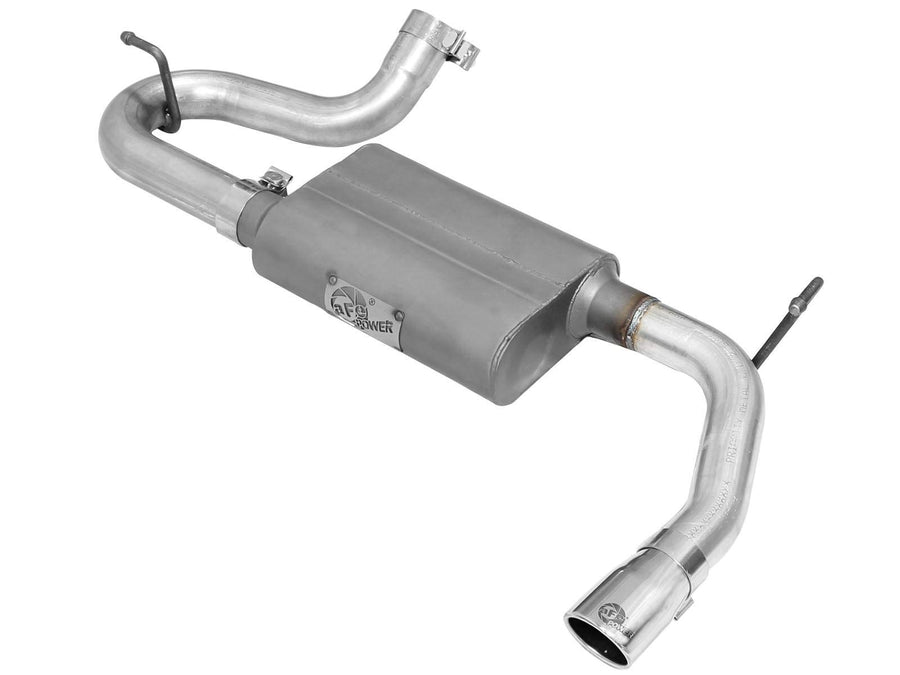 Scorpion aFe (49-08047-P) 2-1/2" Aluminized Axle-Back Exhaust System with Polished Tip for Jeep Wrangler JK V6-3.8/3.6L Engine