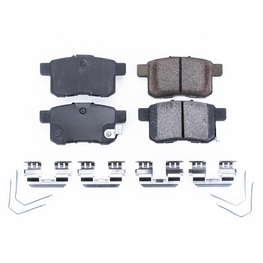 Power Stop Brake Kit Rear For Acura TSX 2011-14 | Honda Accord 2011-17 - Ceramic Brake Pads With Installation Hardware, 17-1451