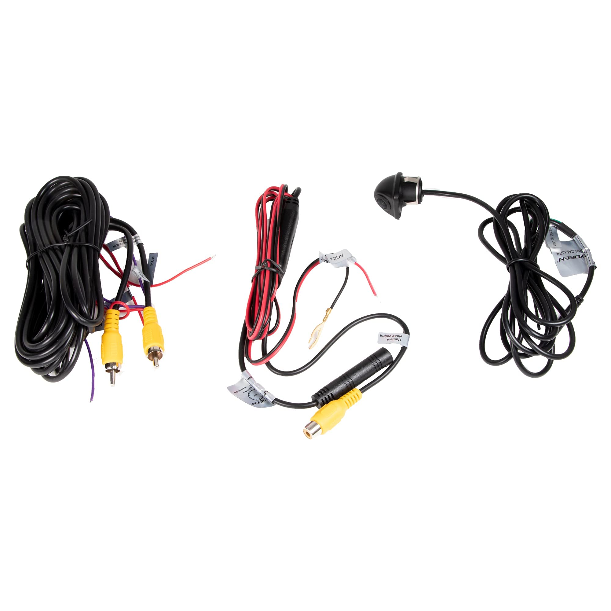 Backup/Front Lip Camera RYDEEN CM-LIP4, Waterproof, NightVision CMOS Sensor, ABS Casing, Spring Mount, Include a Hole Saw, OEM Style, Reverse Trigger, for Cars, Trucks, SUVs, RVs, Vans (Black)