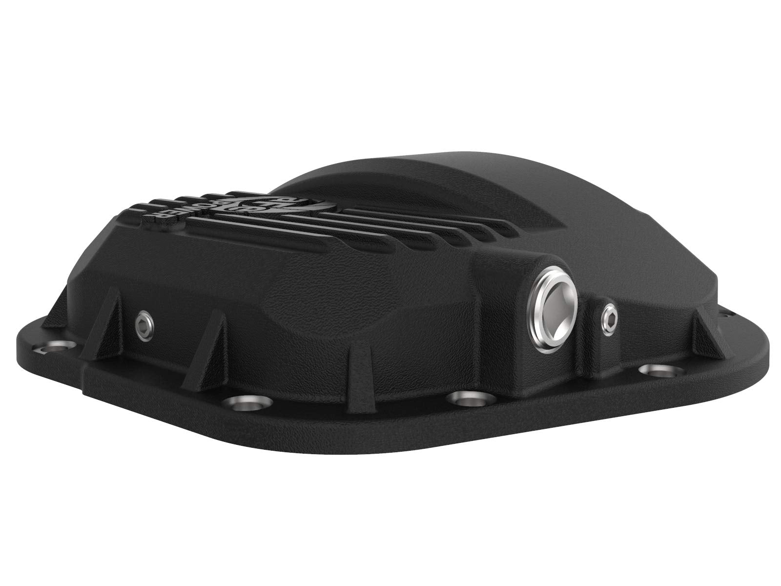 aFe Power 46-71101B Dana 60 Pro Series Front Differential Cover Black w/Machined Fins & Gear Oil