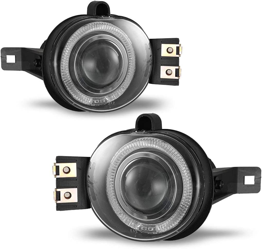Winjet OEM Series WJ30-0065-09 for [2002-2008 Dodge RAM] [2004-2006 Dodge Durango] Driving Halo Ring Projector Fog Lights