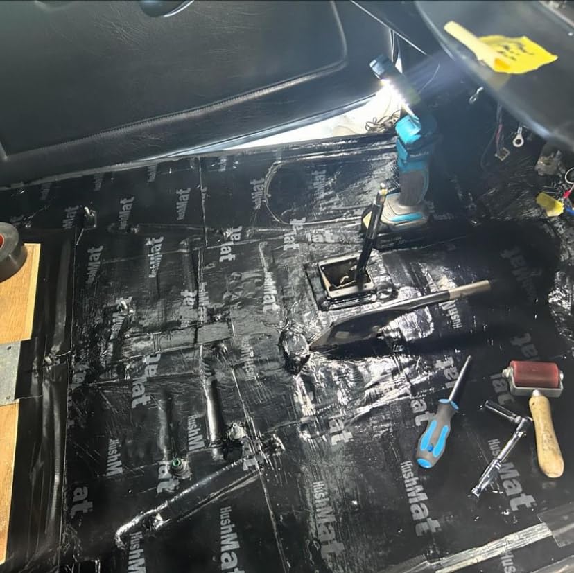 Bulk Kit HushMat – Automotive Sound Deadening and Thermal Insulation Solution for All Vehicles (58.1 Sq Ft, Black Foil)
