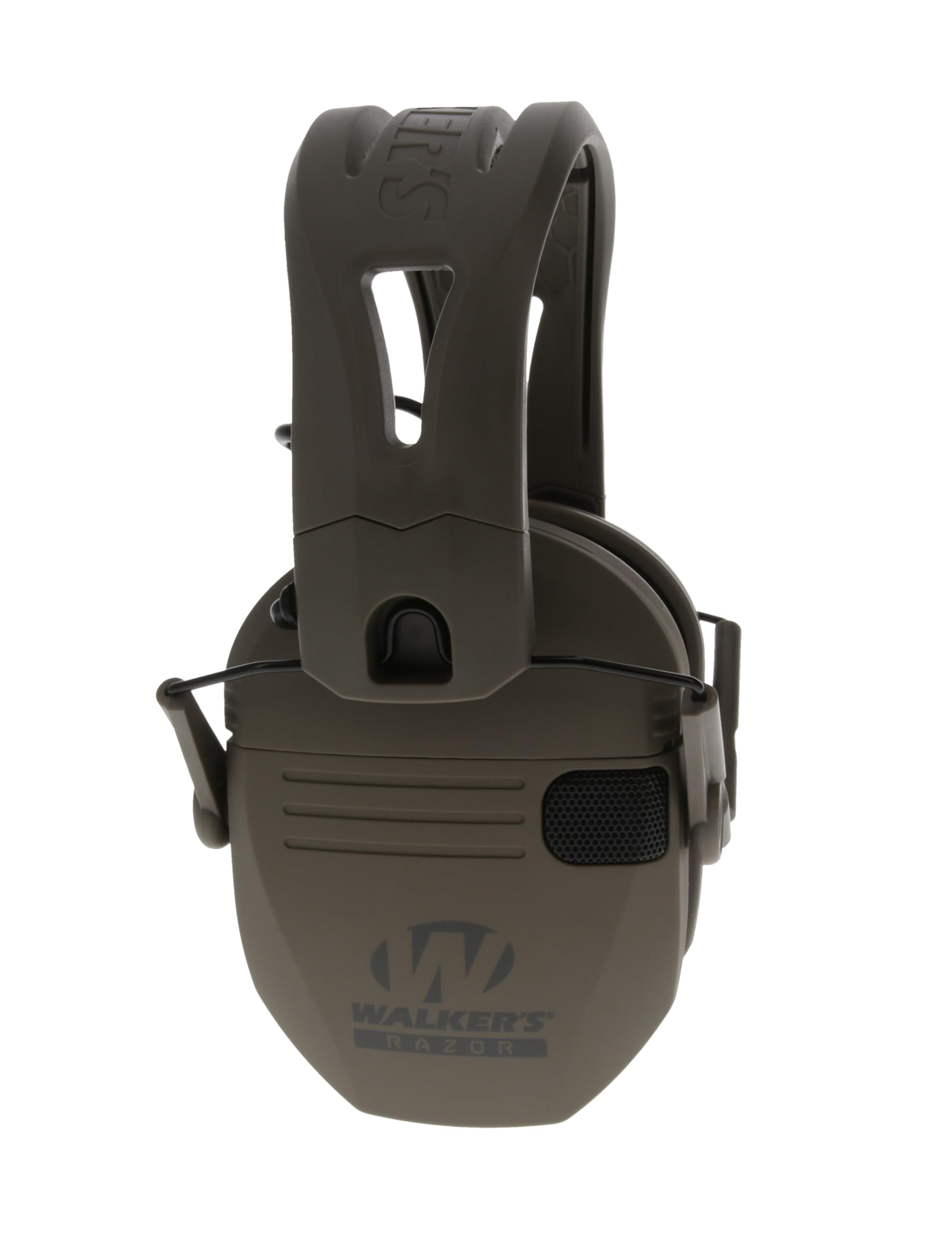 Razor Walker's Tacti-Grip Earmuffs- Mega Flat Dark Earth, High Performance Silicone Composite Slip Free Headband- Natural Sound Clarity Full Dynamic Range 23NRR