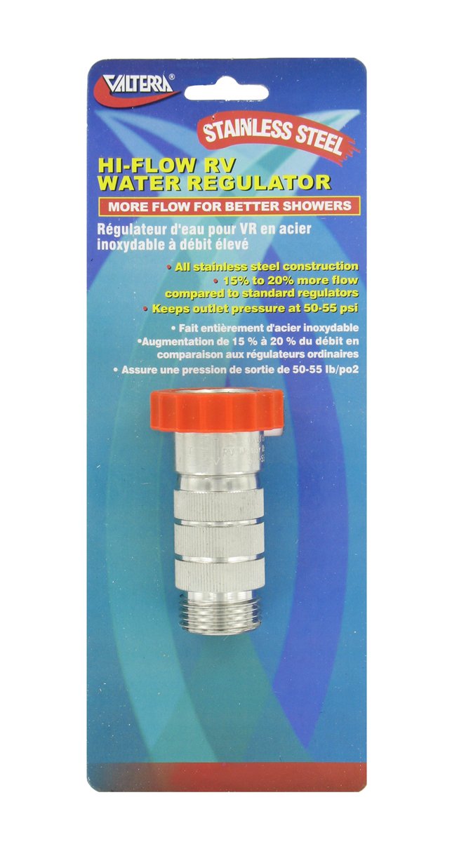 High Flow Valterra A01-1114VP Stainless Steel Water Regulator