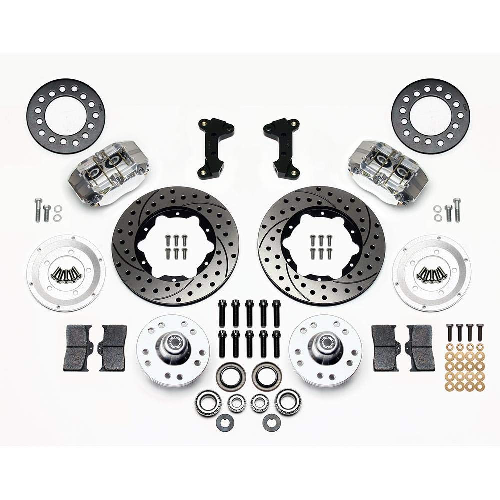 140-13377-DP WILWOOD DP-DB Front Kit,11.00", Drilled-Polished 74-80 Pinto/Mustang II Disc Spindle only