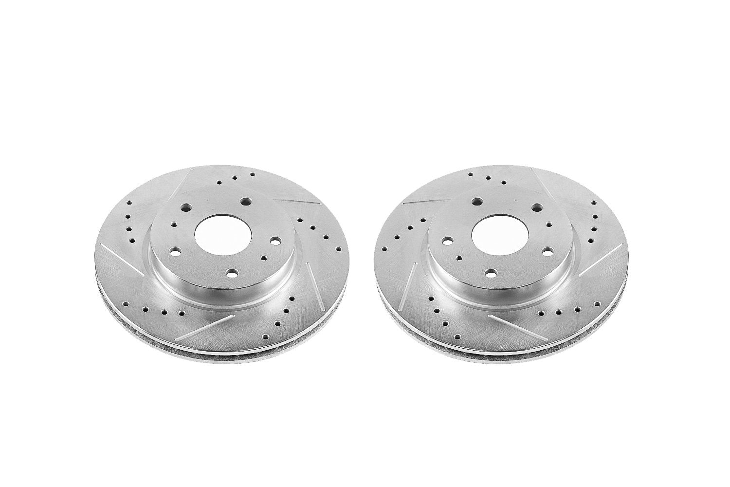 Power Stop Front JBR1504XPR Drilled and Slotted Rotor Pair For Suzuki SX4 2007-2013, Suzuki SX4 Crossover 2012 [Model Specific]