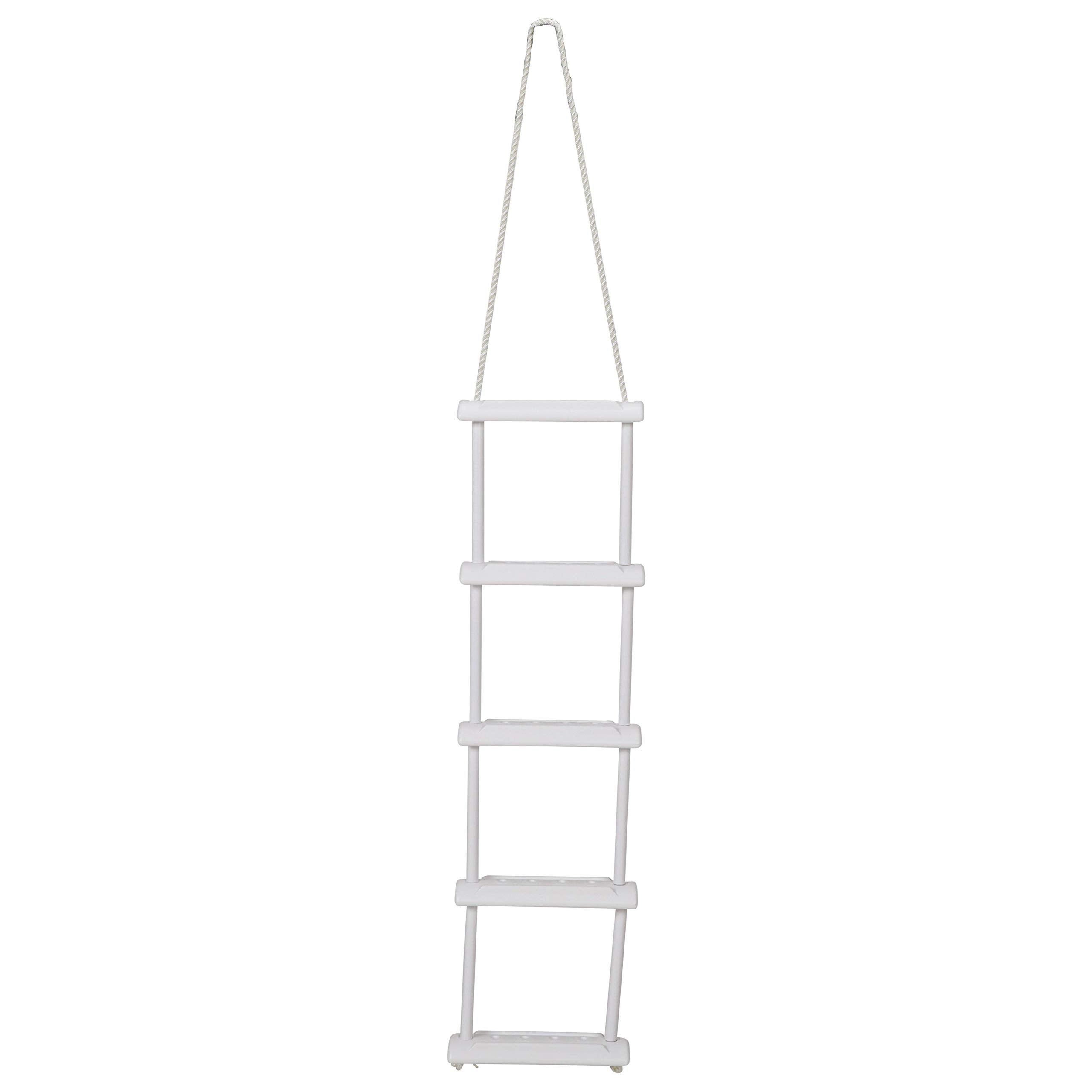 Rope Ladder Attwood 11865-4, 5 Steps, 11 1/2-inches Wide x 64-inches Long, Non-Slip Step Surfaces, Nylon Rope