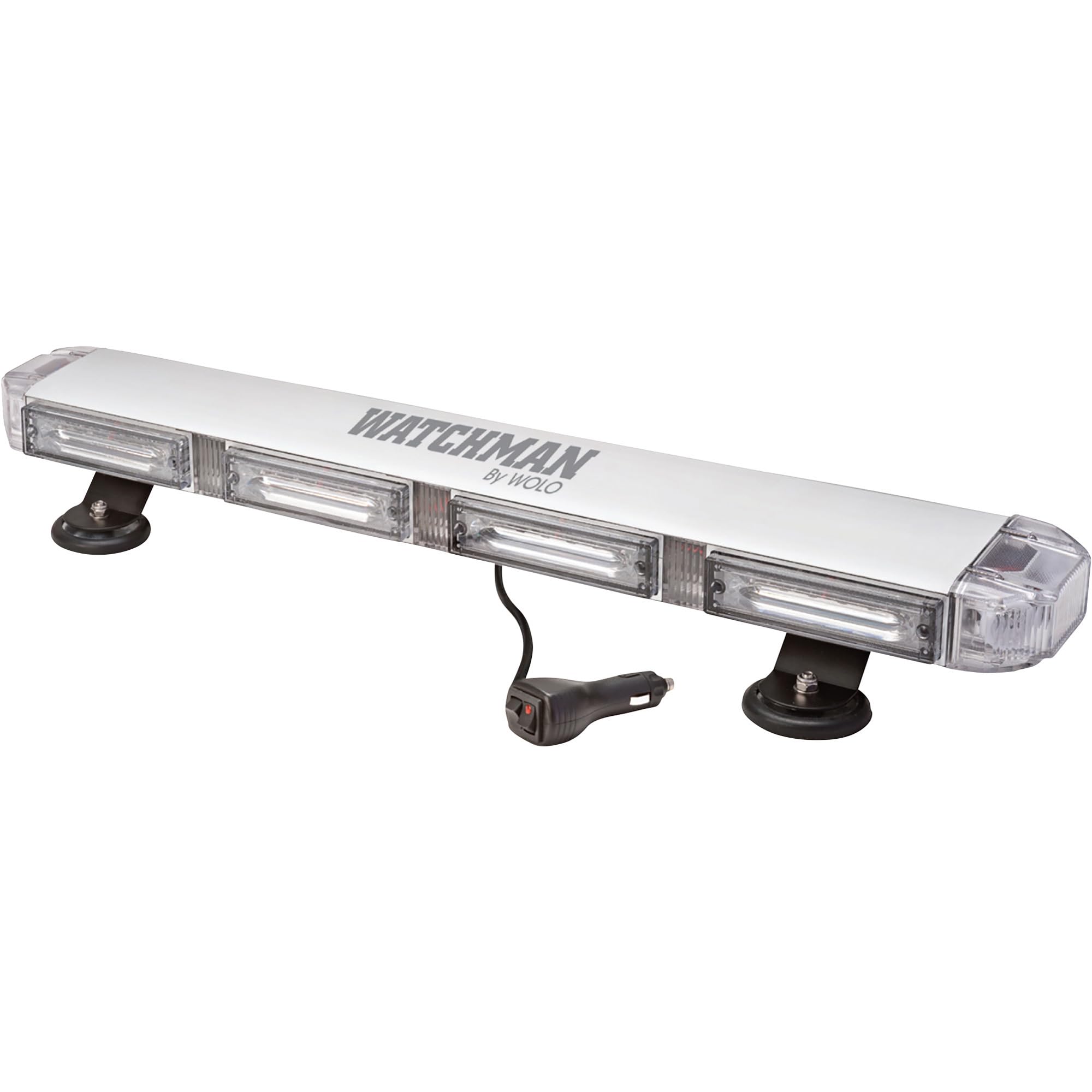 Wolo Watchman 7824MP-A Mini Bar Led Warning Light 24" Magnet Or Permanent Mount. Clear Lens Linear Led's- Amber