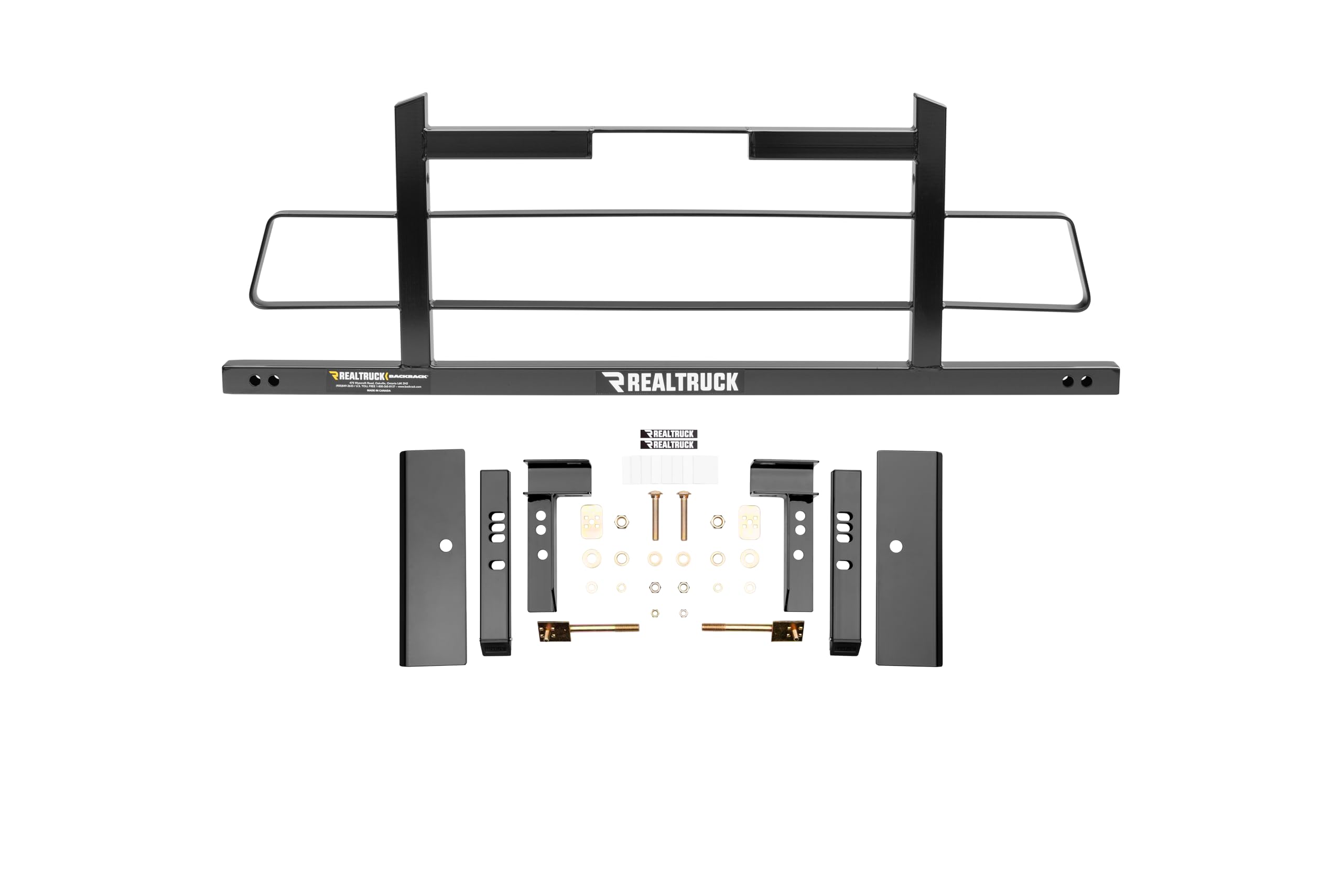BACKRACK Hardware Kit RealTruck for use w/Low-Profile Tonneau, Black, No Drill | 40120 | Fits 2007-2018 Chevrolet/GMC Silverado/Sierra 1500; 2007-2019 Chevrolet/GMC Silverado/Sierra 2500/3500 HD