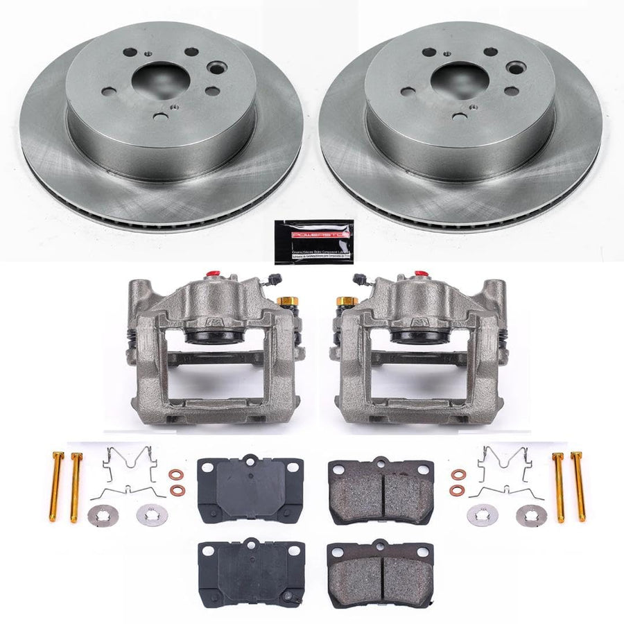Power Stop KCOE2977A Replacement Autospeciality Rear Caliper Kit- OE Rotors, Ceramic Brake Pads, Calipers For Lexus GS350, Lexus GS430, Lexus GS450h, Lexus GS460, Lexus IS350 [Model Specific]