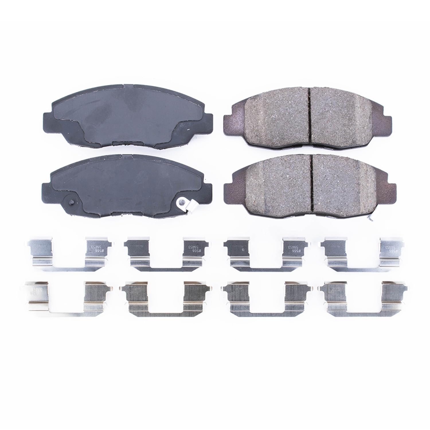 Power Stop Front Brake Kit For Acura CL 1997-99 |Honda Accord 1990-02 |Civic 1996-11 |EL 1998-05 |Insight 2010-14 - Ceramic Brake Pads With Installation Hardware, 17-465