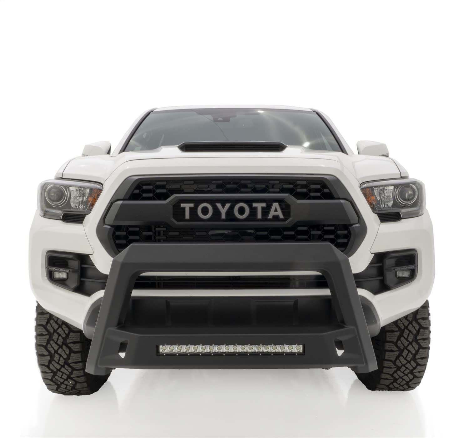 Lund Revolution Black Steel Bull Bar with Integrated LED Light Bar for 2005-2015 Tacoma Toyota