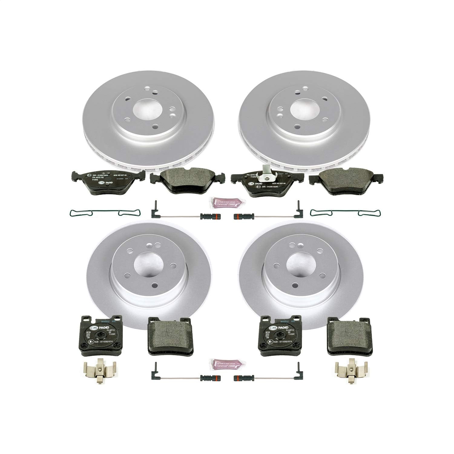 Power Stop ESK6379 Euro-Stop Brake Kit Front & Rear For Mercedes-Benz E320 1998-2003 [Model Specific]