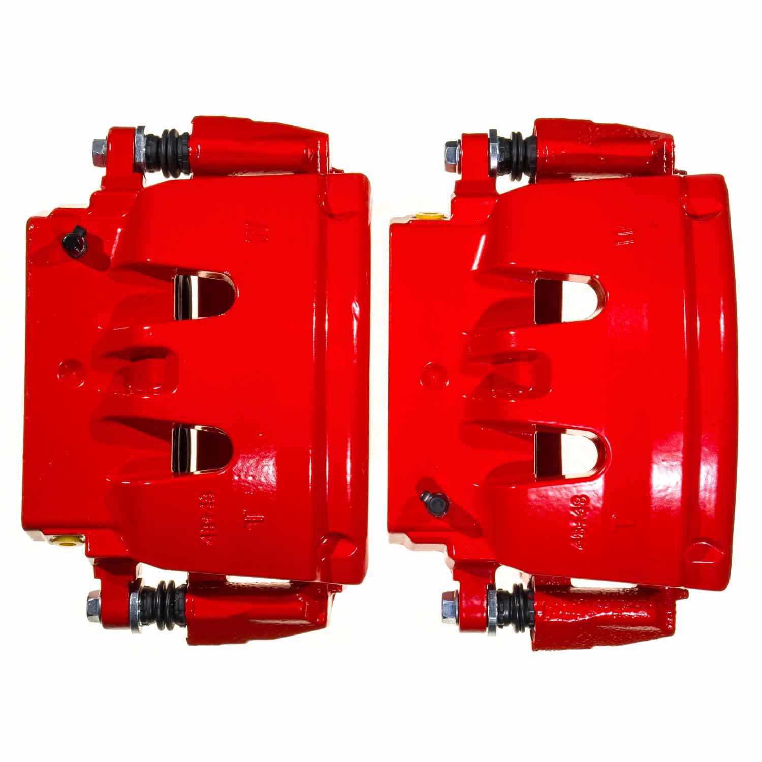 Power Stop S15102 Front Pair of High-Temp Red Powder Coated Calipers