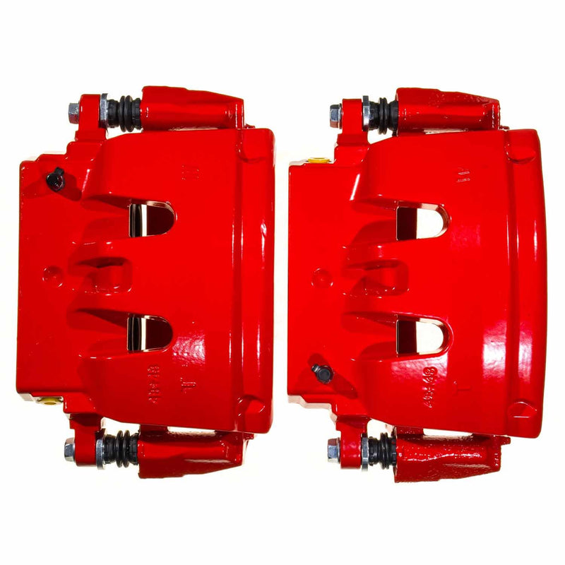 Power Stop S15102 Front Pair of High-Temp Red Powder Coated Calipers