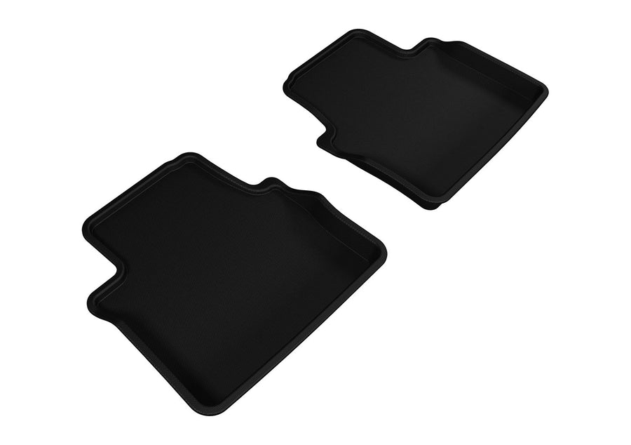 3D MAXpider Custom Fit Second Row All-Weather Floor Mat for Select Cadillac CTS RWD Sedan Models - Kagu Rubber (Black)