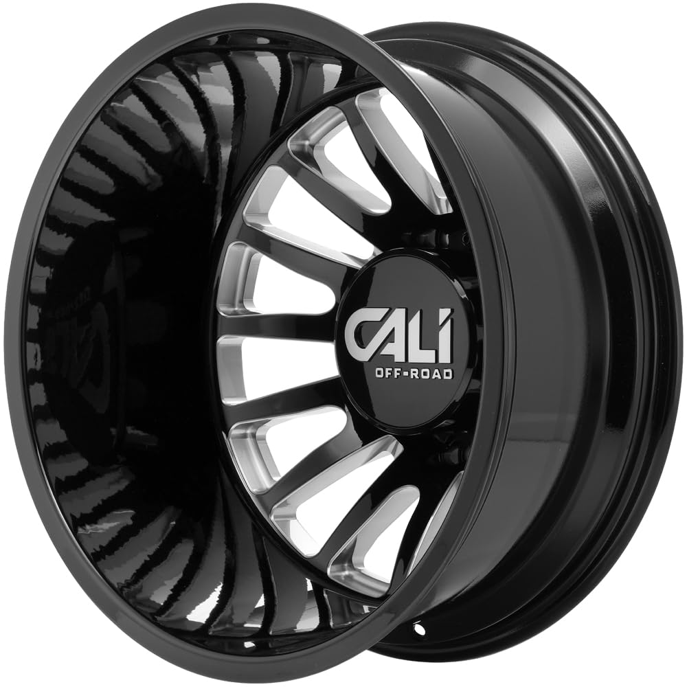 SUMMIT CALI OFF-ROAD DUALLY Gloss Black Wheel with Painted (20 x 8.25 inches /8 x 210 mm, 192 mm Offset)