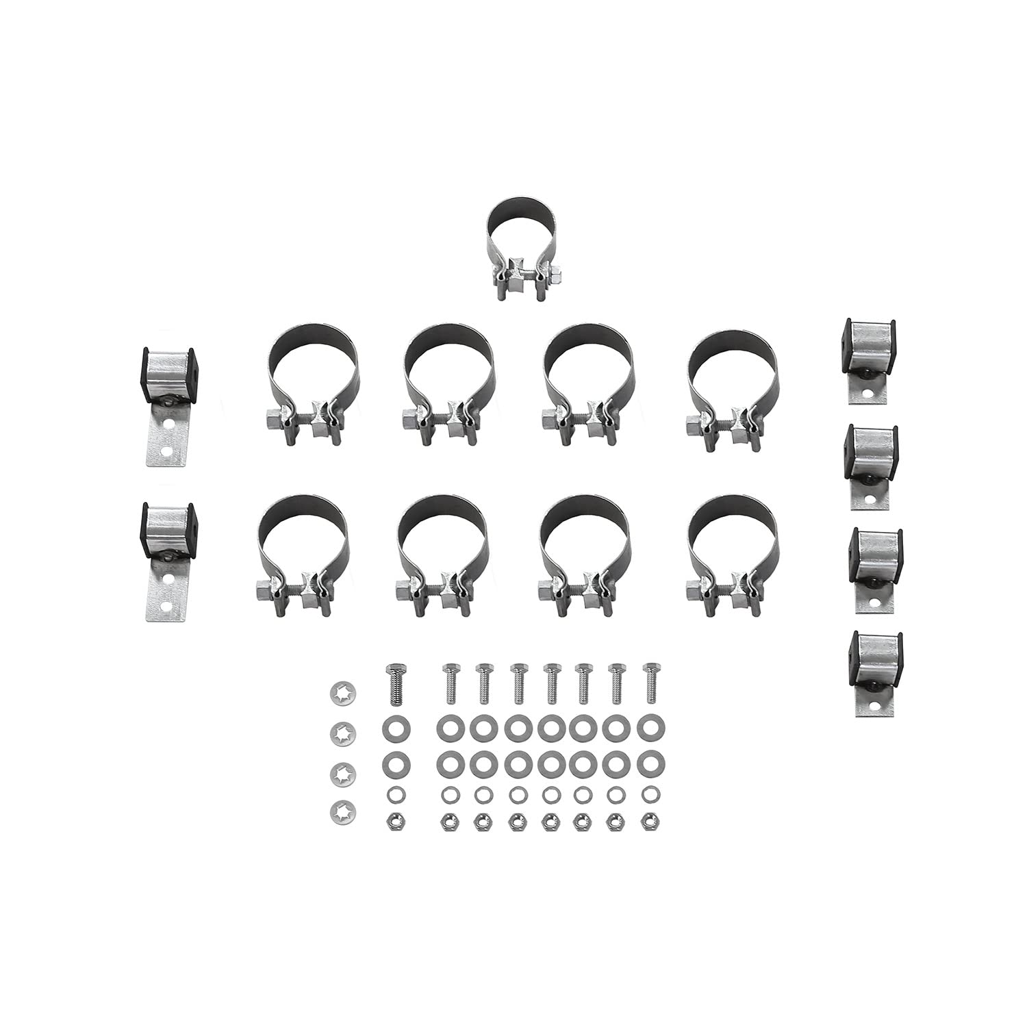 Flowmaster American Thunder 817938 Crossmember-Back Exhaust Kit 2.5 Inch 409 Stainless Steel Dual Exit Compatible with 1967-1972 Ford F-100/250/350 V8 Without Side Tank, 2WD Short and Long Bed