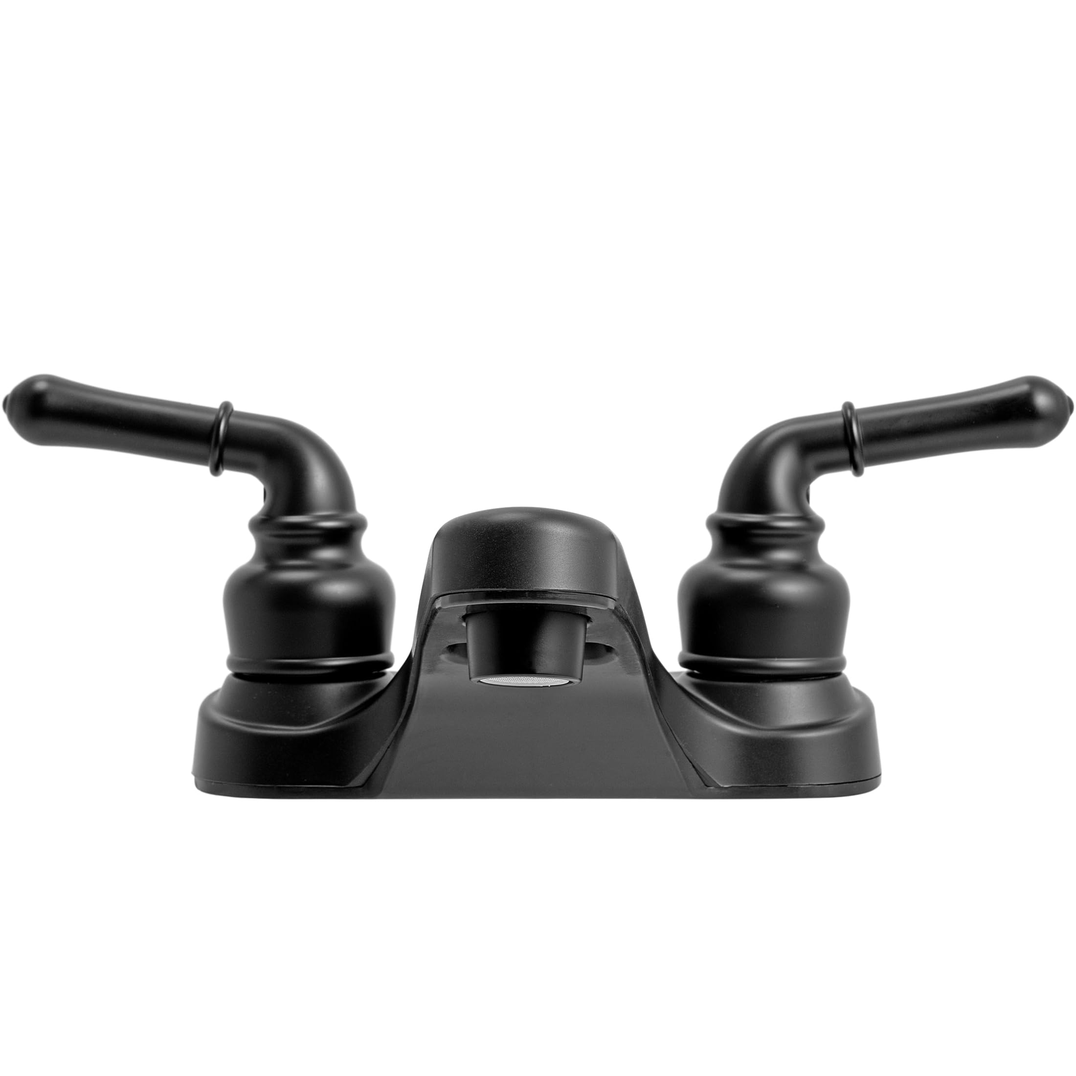 Dura Faucet RV DF-PL700C-MB 2-Hole Bathroom Faucet with Classic 2-Handles (Matte Black)