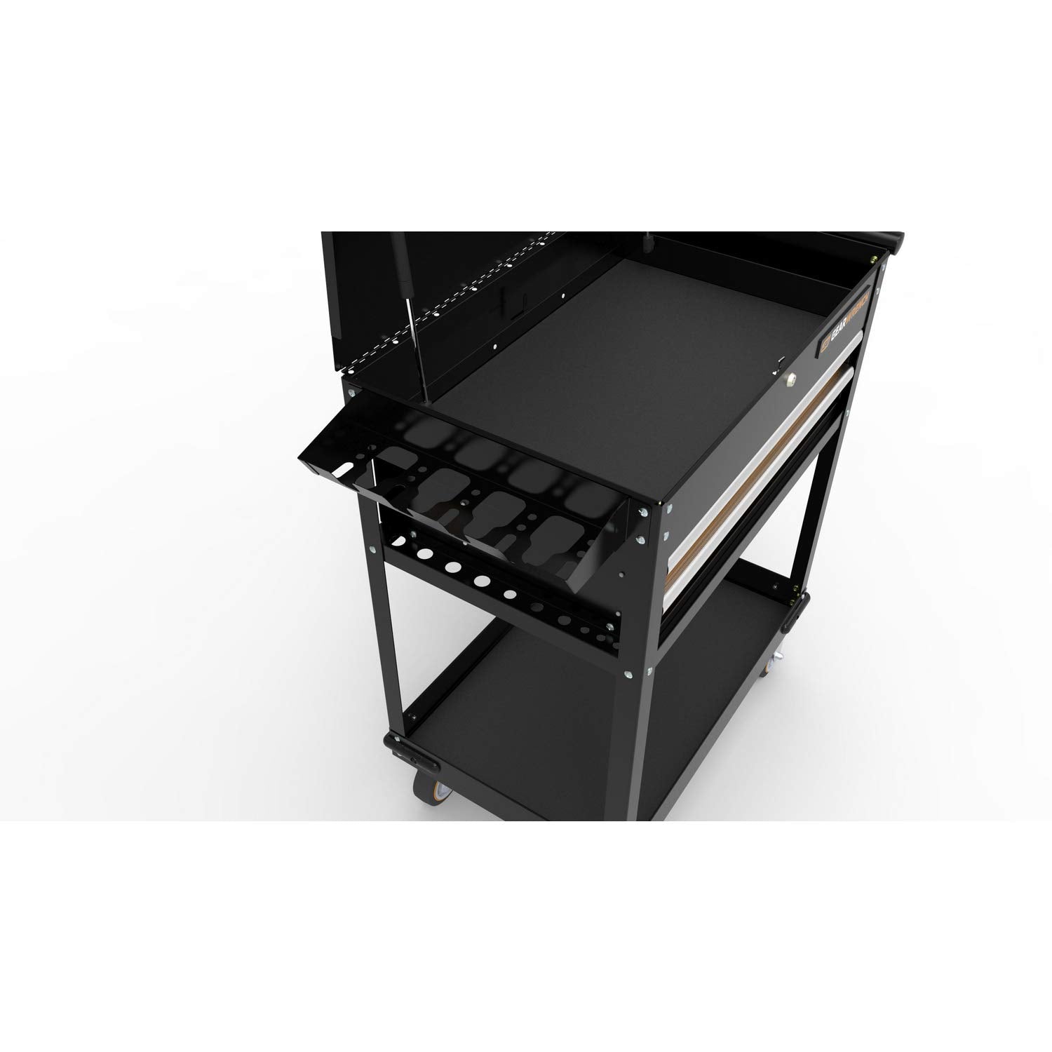 2 Drawer GEARWRENCH Black & Orange Utility Cart, 32" - 83168
