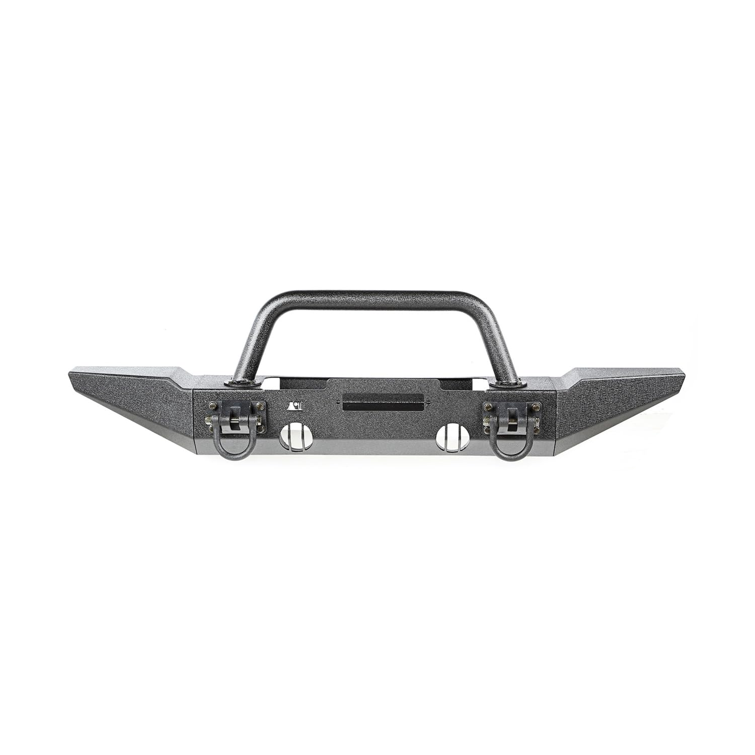 XHD Rugged Ridge Bumper, Front | Modular Full Width w/ Overrider, Steel, Textured Black | 11540.57 | Fits 1976-1986 Jeep CJ; 1987-2006 Jeep Wrangler YJ/TJ