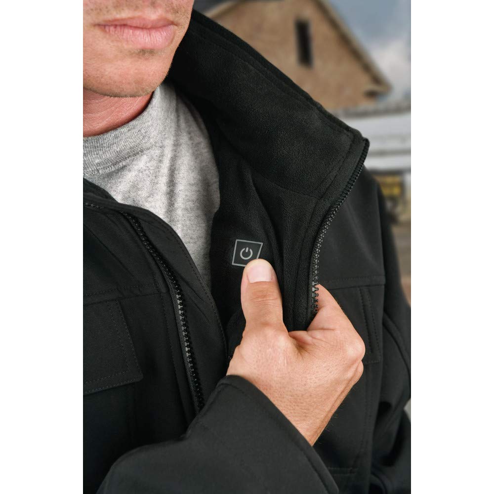 Men's DEWALT Heated Soft Shell Jacket Kit Black X-Large