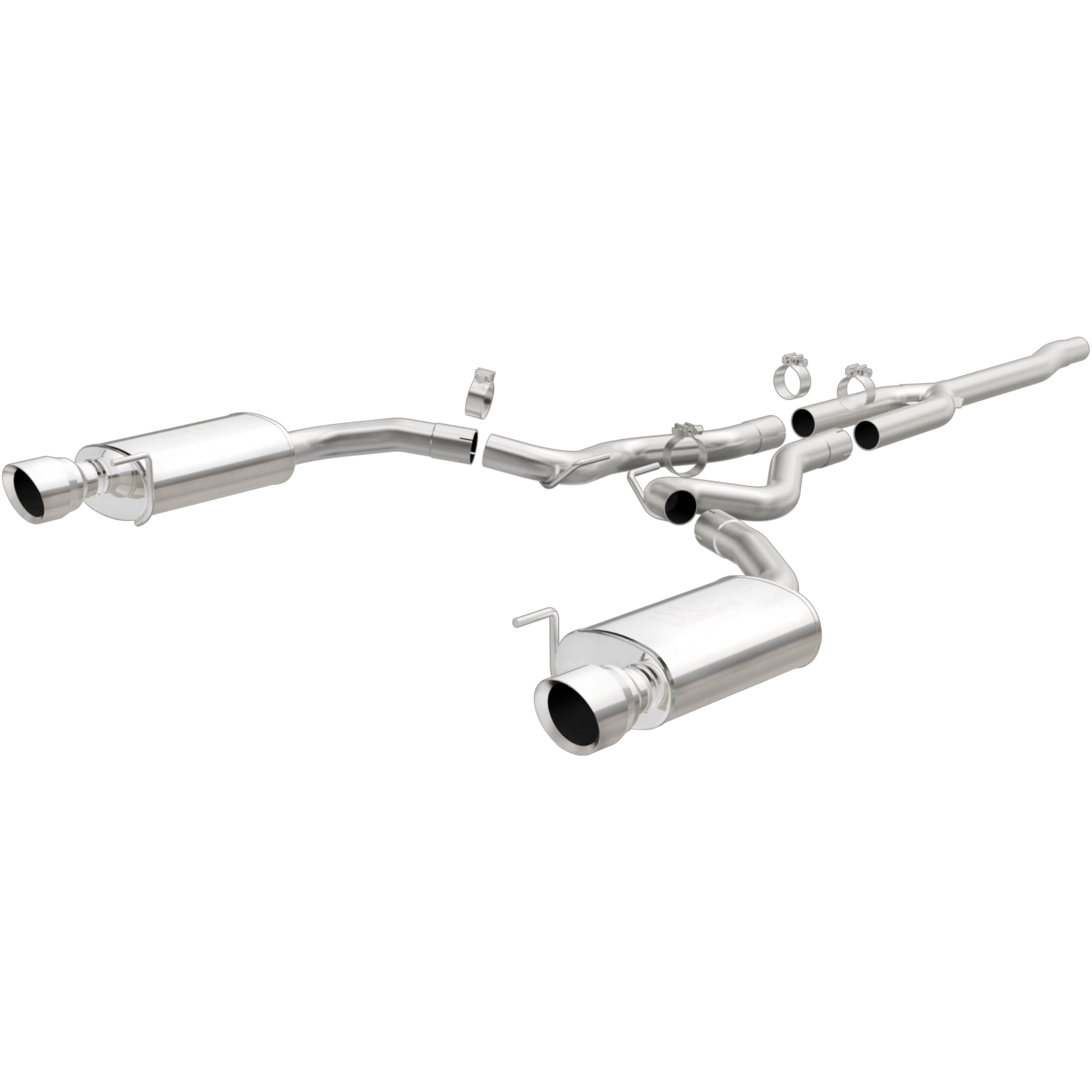 MagnaFlow Exhaust Performance System 19097: Cat-Back, Street Series, Compatible with 2015-2023 Ford Mustang, Dual Split Rear Exit Style