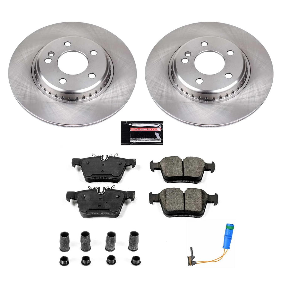 Power Stop Autospecialty KOE8047 Rear Replacement Brake Kit-OE Brake Rotors & Ceramic Brake Pads For Mercedes-Benz C300, Mercedes-Benz C350e, Mercedes-Benz C400 [Model Specific]