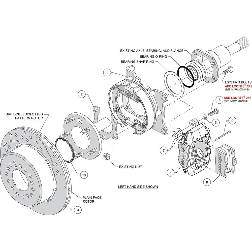 P/S FDLI Park Brake Kit, Drilled