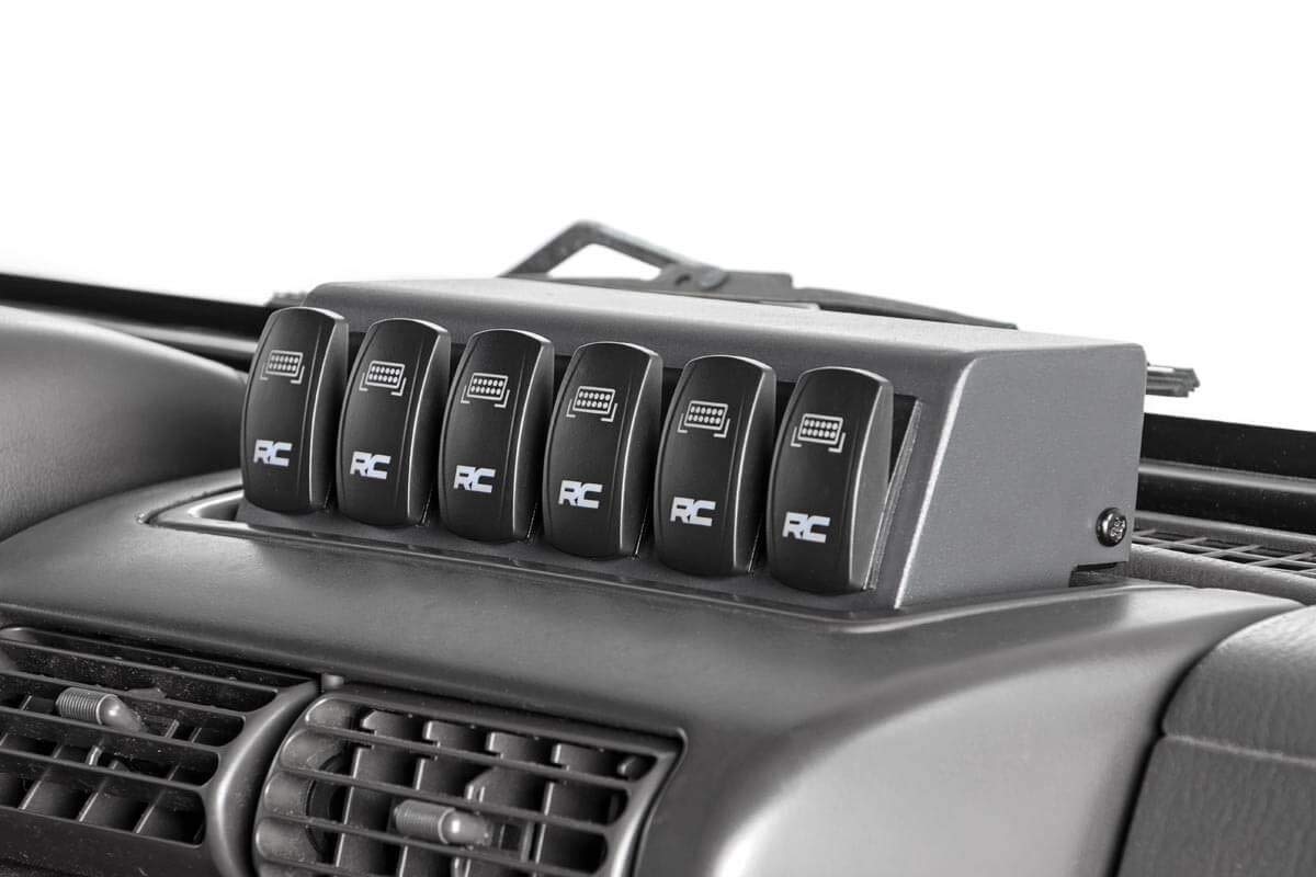 6 Button Rough Country Multiple Light Controller for 97-06 Jeep TJ/LJ - 70956 , Black