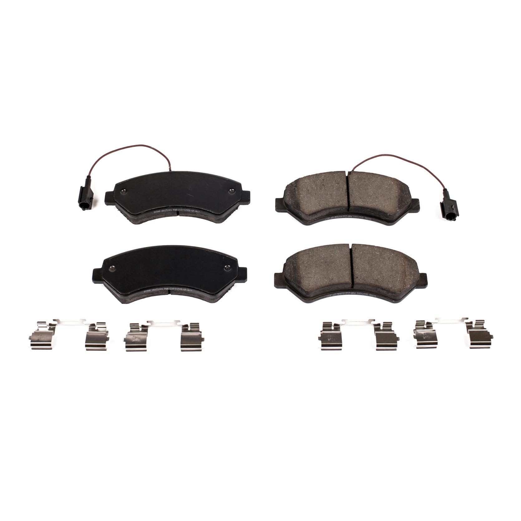 Power Stop Z17 17-1540 Front Ceramic Brake Pads with Hardware For Ram ProMaster 1500 2014-2024, Ram ProMaster 2500 2014-2024, Ram ProMaster 3500 2014-2024 [Model Specific]