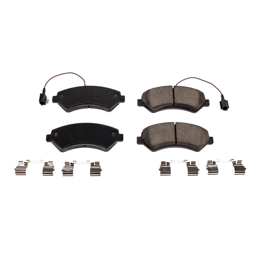 Power Stop Z17 17-1540 Front Ceramic Brake Pads with Hardware For Ram ProMaster 1500 2014-2024, Ram ProMaster 2500 2014-2024, Ram ProMaster 3500 2014-2024 [Model Specific]