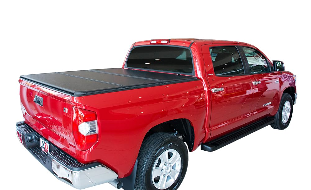 Hard Tonneau Cover Black Horse High Profile Trifold Black (5.4ft Bed) Compatible with 2007-2020 Toyota Tundra